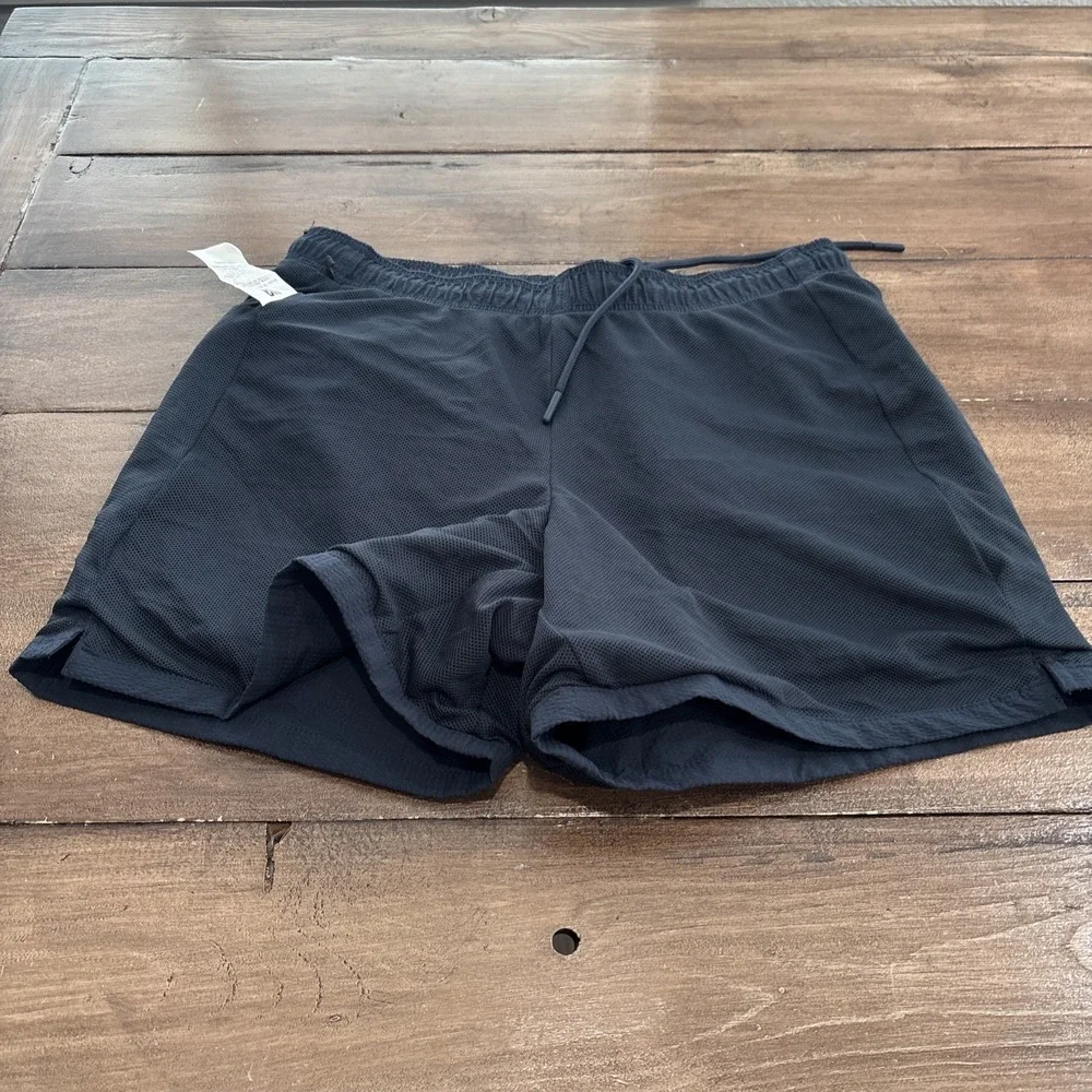 VRST Mens Swim Trunks Size M Blue Nylon Stretch Mesh Lined Pockets Drawstring